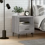 vidaXL Table de chevet sonoma gris 40x35x47 5 cm bois d’ingénierie