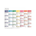 Calendrier mural  2023 - 13 mois - 27 x 21 cm - multicouleurs