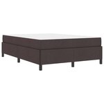 vidaXL Lit à ressorts avec matelas Marron foncé 140 x 190 cm tissu