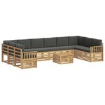 vidaXL Ensemble de canapés d'extérieur 8 Pièces Blanc et Anthracite