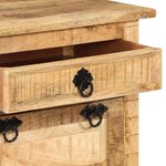vidaXL Armoire à chaussures 4 niveaux avec tiroir Bois manguier brut