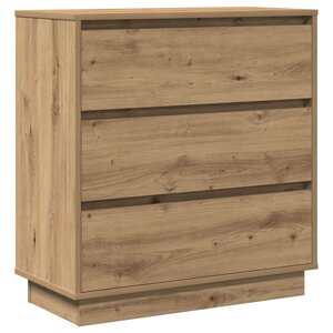 vidaXL Cabinet de chevet avec tiroir chêne artisanal 71 x 34.5 x 75 cm