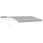 vidaXL Auvent rétractable électrique Anthracite et blanc 3 x 2 5 m