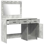 vidaXL Table de Toilette 2 Pièces Gris 40 x 41 x 75 cm Bois d'ingénierie