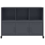 vidaXL Buffet anthracite 100 5x39x72 cm acier
