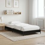 vidaXL Cadre de lit Chêne noir 80 x 200 cm Bois d'ingénierie