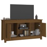 vidaXL Meuble TV Marron miel 103x36 5x52 cm Bois de pin massif