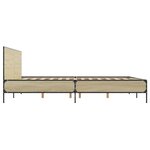 vidaXL Cadre de lit chêne sonoma 120x200 cm bois d'ingénierie et métal