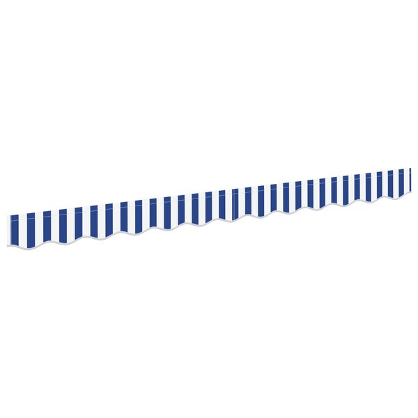 vidaXL Valance de Auvent pour cadre de 2.5 m bleu et blanc 2.3x0.2 m