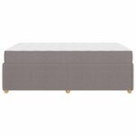 vidaXL Cadre de lit avec matelas Taupe 120 x 190 cm tissu