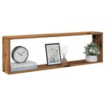 vidaXL Étagères cube murales 2 Pièces vieux bois 100x15x30 cm
