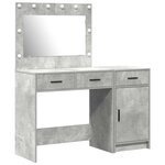 vidaXL Table de Toilette 2 Pièces Gris 40 x 41 x 75 cm Bois d'ingénierie