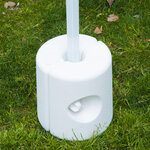 Lot de 4 poids de lestage cylindrique pour tonnelle barnum tente dim. Ø 22 / ø 24 x 25h cm polyéthylène blanc