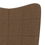 Vidaxl chaise de relaxation avec tabouret marron tissu