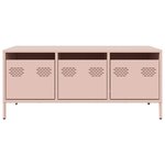 vidaXL Table basse rose 101 5x50x43 5 cm acier laminé à froid