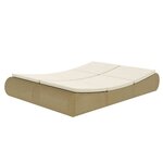 vidaXL Chaise longue d'extérieur Résine tressée Beige