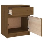 vidaXL Table de chevet Marron miel 40x31x50 cm Bois de pin massif