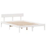 vidaXL Cadre de lit sans matelas blanc 140x190 cm bois de pin massif