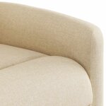 vidaXL Fauteuil inclinable Crème Tissu
