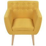 vidaXL Fauteuil jaune tissu