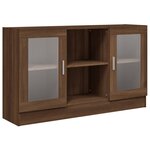 vidaXL Armoire à vitrine Chêne marron 120x30 5x70 cm Bois d'ingénierie