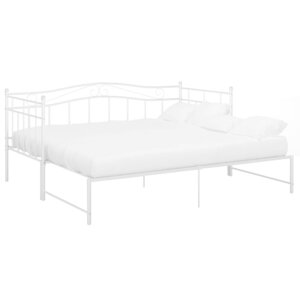 vidaXL Cadre de canapé-lit extensible sans matelas blanc 90x200 cm