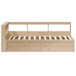 vidaXL Lit bibliothèque sans matelas 90x190 cm bois de pin massif