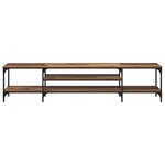vidaXL Meuble TV Bois Ancien 201 x 35 x 45 cm Bois d'ingénierie et fer