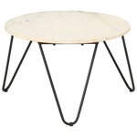 vidaXL Table basse Blanc 65x65x42 cm Pierre véritable texture marbre