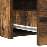vidaXL Table de maquillage murale en chêne fumé 83x40x70 cm