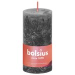 Bolsius Bougies pilier rustiques Shine 8 Pièces 100x50 mm Gris orageux