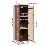 vidaXL Armoires murales 2 Pièces Marron miel 30x30x100 cm Pin massif