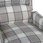 vidaXL Fauteuil inclinable Gris Tissu