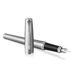 PARKER Urban Stylo plume  Métro métallique  Plume moyenne  encre bleue  Coffret cadeau