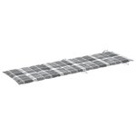 vidaXL Chaise longue à bascule avec coussin Bois de teck solide