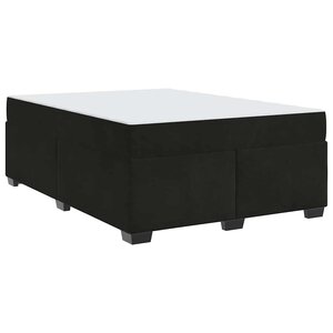 vidaXL Cadre de lit avec matelas Noir 160 x 200 cm tissu