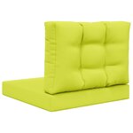 vidaXL Coussin de canapé d'extérieur 2 Pièces Vert Polyester