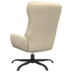 vidaXL Chaise de relaxation Crème Tissu