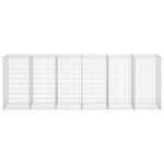 vidaXL Mur en gabion avec couvercles Acier galvanisé 300 x 50 x 100 cm