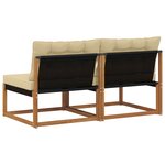 vidaXL 2 Pièce Sofa de milieu extérieur Bois d'Acacia Massif Naturel