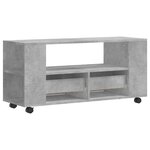 vidaXL Meuble TV gris béton 102x34 5x43 cm bois d'ingénierie