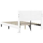 vidaXL Cadre de lit avec bandes LED Blanc 120 x 190 cm Simili cuir