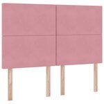 vidaXL Lit avec rangement et matelas Rose 140 x 190 cm Velours