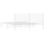 vidaXL Cadre de lit métal sans matelas et tête de lit blanc 200x200 cm