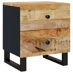 vidaXL Tables de chevet 2 Pièces 40x33x46 cm Bois de manguier solide