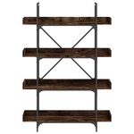 vidaXL Bibliothèque à 4 niveaux chêne fumé 100x33x145 5 cm