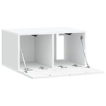 vidaXL Meuble TV mural Blanc 59 5 x 41 x 30 cm Bois d'ingénierie