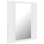 vidaXL Armoire salle de bain à miroir LED Blanc 40x12x45 cm Acrylique