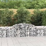 vidaXL Paniers à gabions arqués 8 Pièces 300x50x60/80 cm fer galvanisé