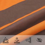 vidaXL Voile d'ombre Orange et marron 3 x 4 x 4 m